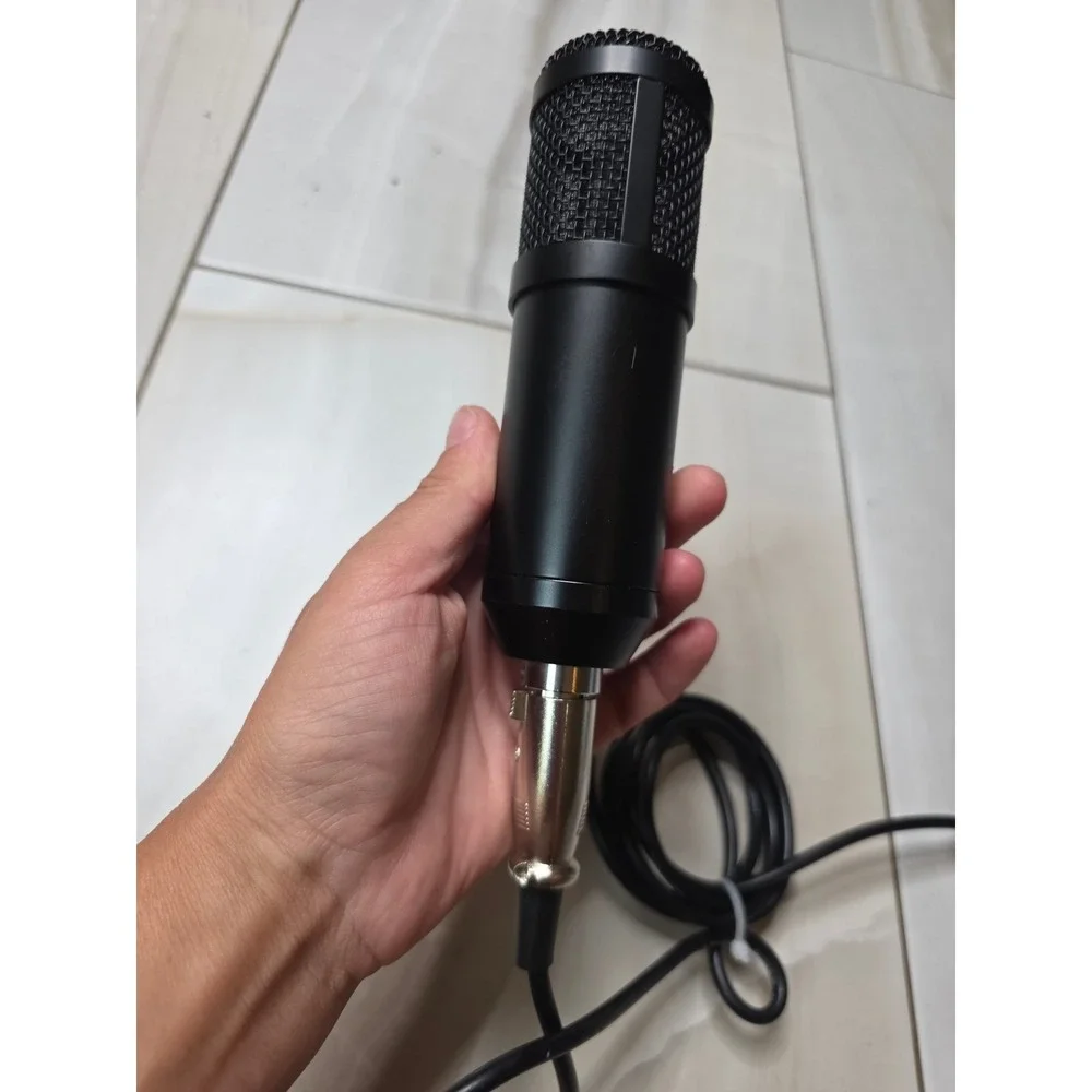 Professional Condenser Microphone Black XLR to 3.5mm Jack Low Noise Cable Mic G3